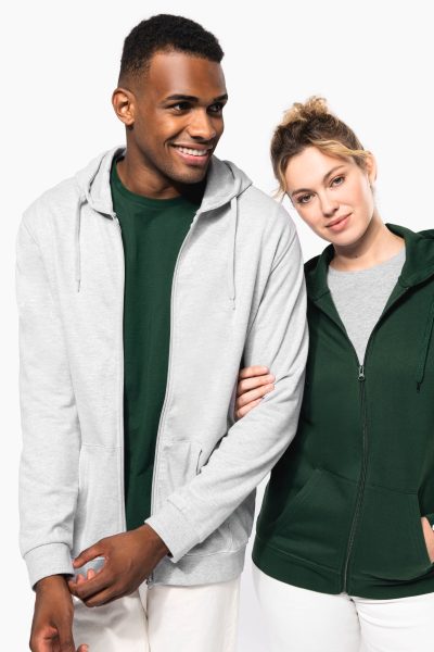 Sweat-shirt zippé capuche unisexe