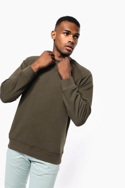 Sweat-shirt Bio col rond manches raglan homme – Image 3