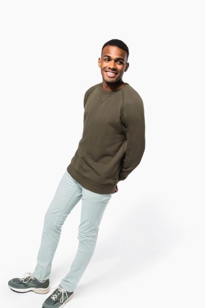 Sweat-shirt Bio col rond manches raglan homme – Image 5