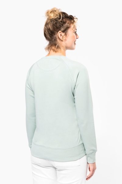 Sweat-shirt Bio col rond manches raglan femme – Image 2