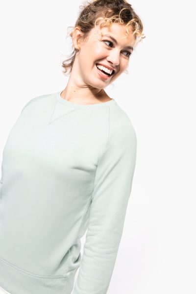 Sweat-shirt Bio col rond manches raglan femme – Image 4