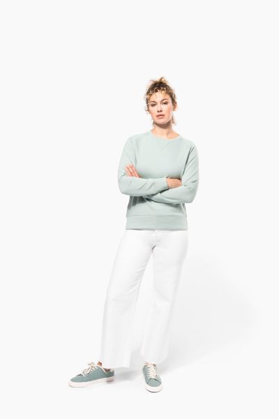 Sweat-shirt Bio col rond manches raglan femme – Image 5