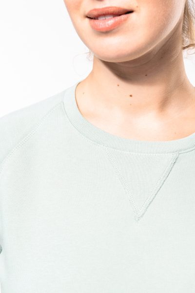 Sweat-shirt Bio col rond manches raglan femme – Image 10