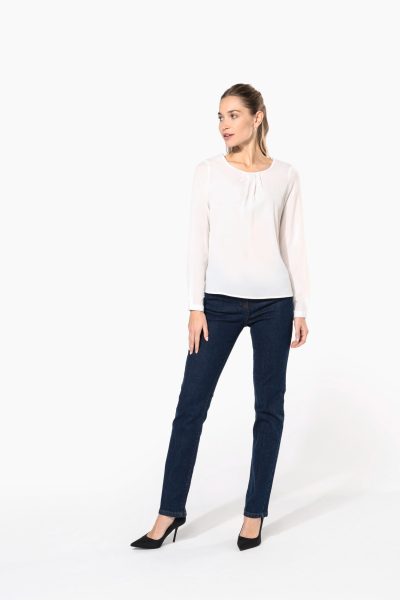 Blouse crêpe manches longues femme – Image 8