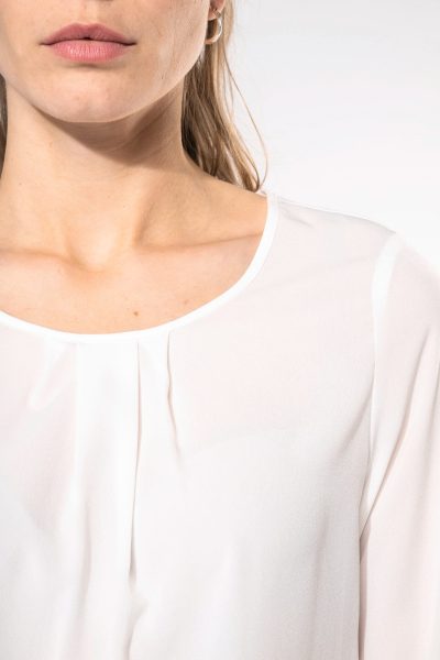 Blouse crêpe manches longues femme – Image 3