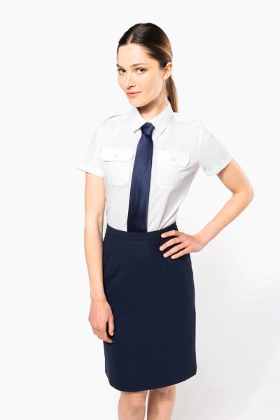 Chemise pilote manches courtes femme