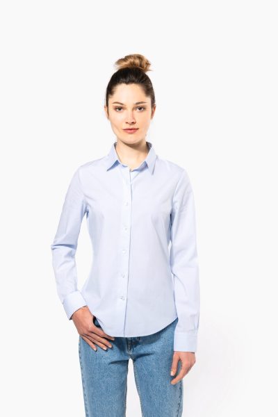 Chemise popeline manches longues femme – Image 3