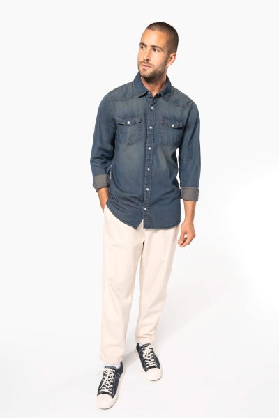 Chemise denim manches longues – Image 8