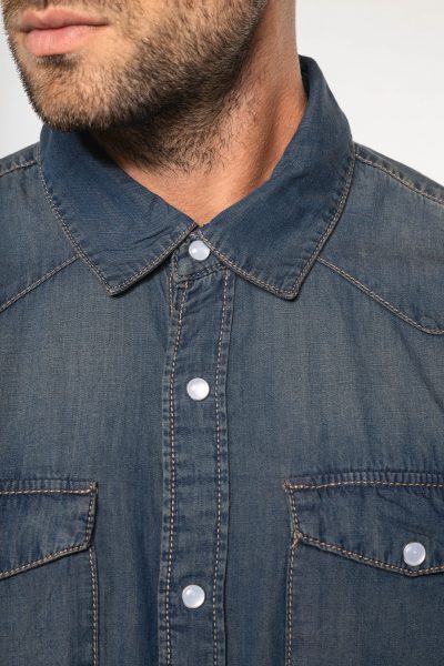 Chemise denim manches longues – Image 3