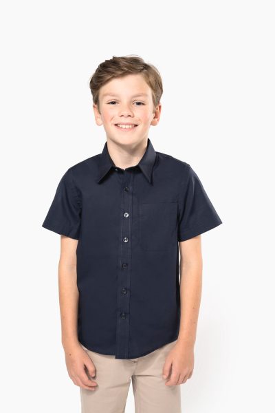 Chemise popeline manches courtes enfant