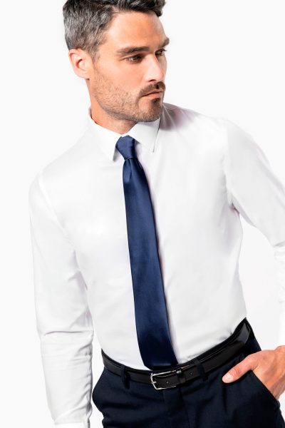 Chemise ajustée manches longues sans repassage – Image 3