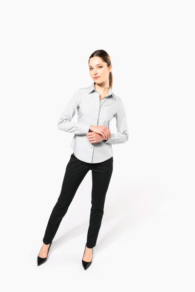 Chemise popeline manches longues femme – Image 5