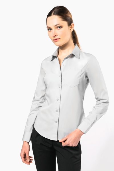 Chemise popeline manches longues femme – Image 3
