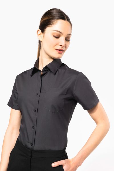 Chemise popeline manches courtes femme – Image 3