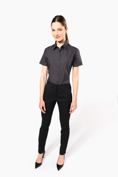Chemise popeline manches courtes femme – Image 4