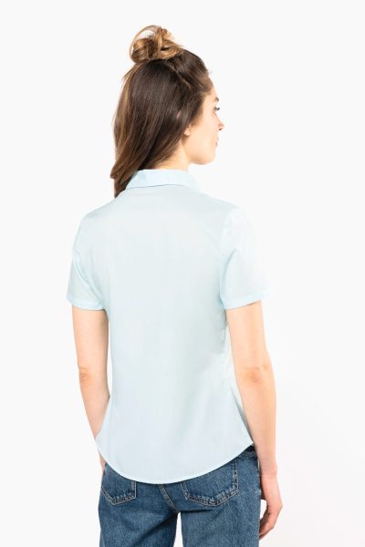 Chemise popeline polycoton manches courtes entretien facile femme – Image 2