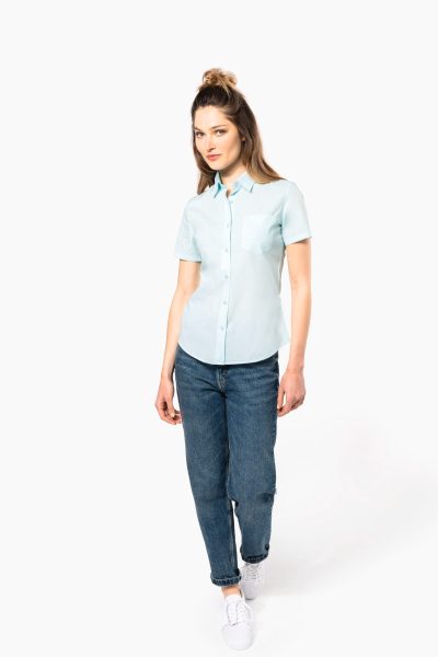 Chemise popeline polycoton manches courtes entretien facile femme – Image 5