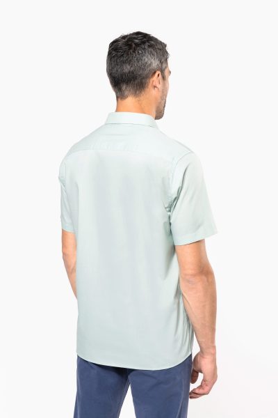 Chemise popeline polycoton manches courtes entretien facile homme – Image 2