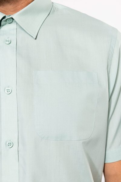 Chemise popeline polycoton manches courtes entretien facile homme – Image 9