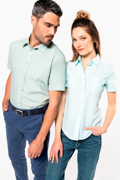 Chemise popeline polycoton manches courtes entretien facile femme – Image 6