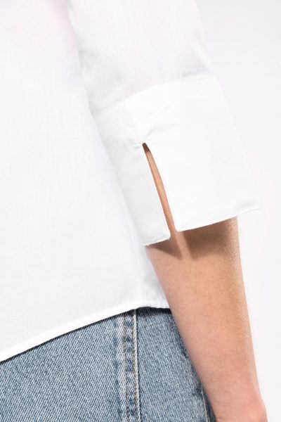 Chemise popeline polycoton manches 3/4 entretien facile femme – Image 8