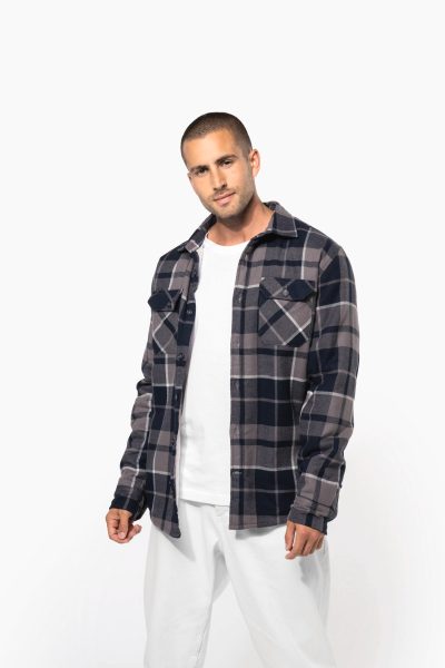 Surchemise à carreaux doublée sherpa homme – Image 8