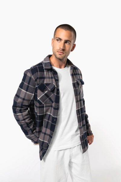 Surchemise à carreaux doublée sherpa homme – Image 9