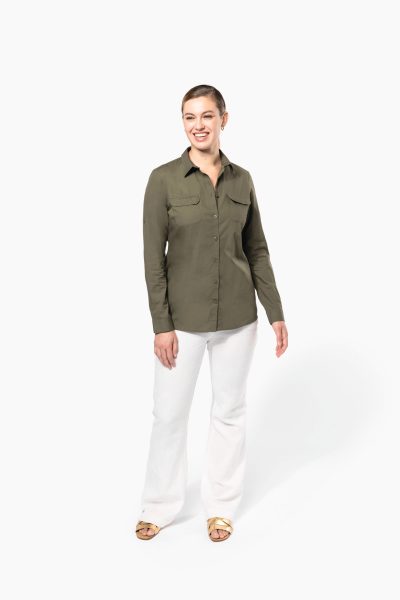Chemise safari manches longues femme – Image 4