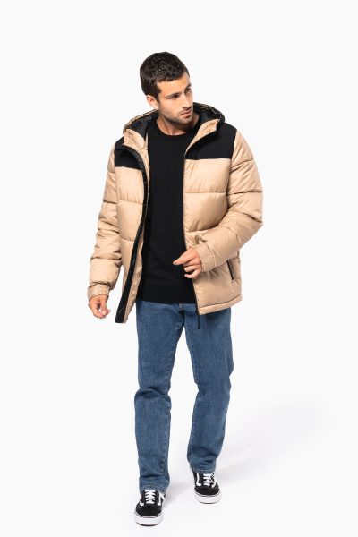 Parka matelassée à capuche bi-ton unisexe – Image 4