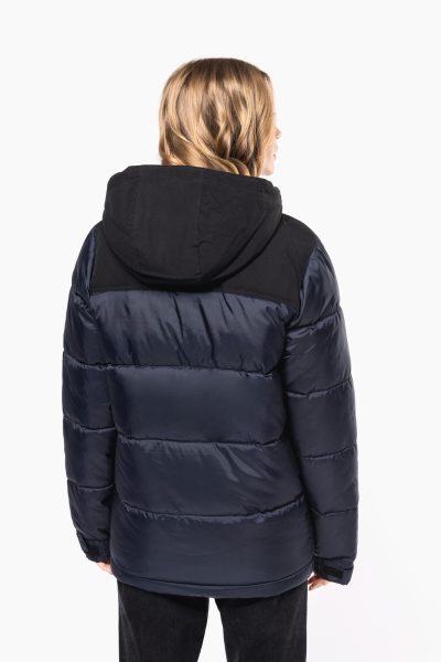 Parka matelassée à capuche bi-ton unisexe – Image 7