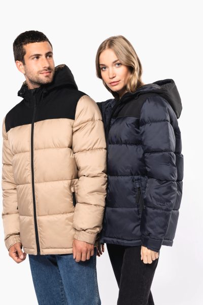 Parka matelassée à capuche bi-ton unisexe – Image 10