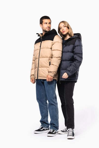 Parka matelassée à capuche bi-ton unisexe – Image 12