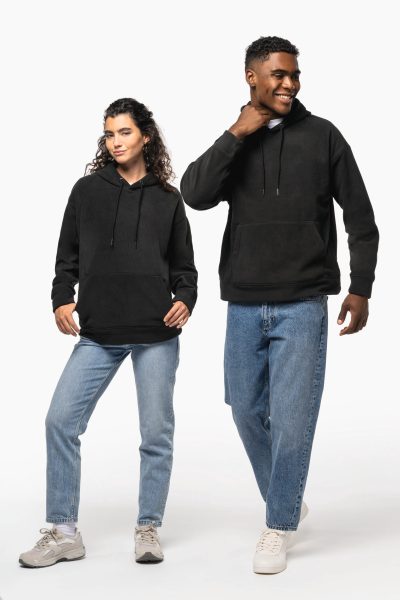 Sweat-shirt à capuche oversize en micropolaire recyclée unisexe – Image 12