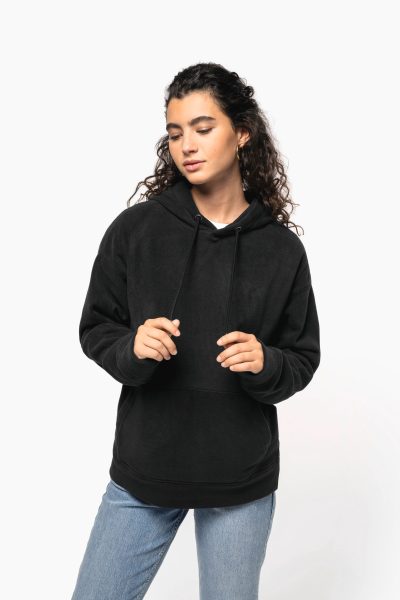 Sweat-shirt à capuche oversize en micropolaire recyclée unisexe – Image 8