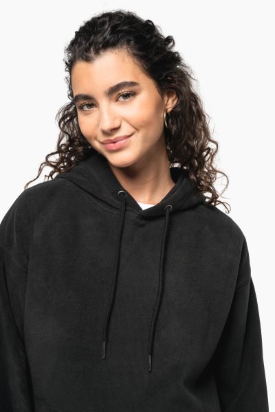 Sweat-shirt à capuche oversize en micropolaire recyclée unisexe – Image 7