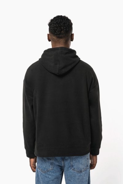 Sweat-shirt à capuche oversize en micropolaire recyclée unisexe – Image 3