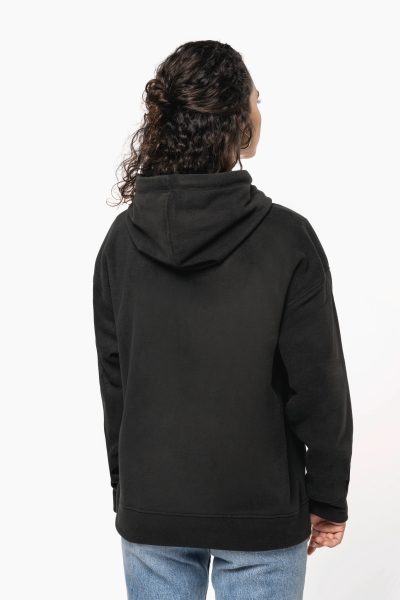 Sweat-shirt à capuche oversize en micropolaire recyclée unisexe – Image 9