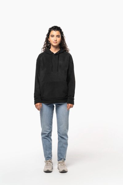 Sweat-shirt à capuche oversize en micropolaire recyclée unisexe – Image 10