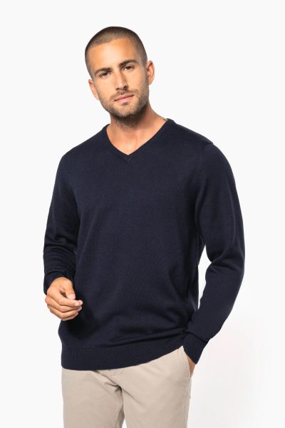 Pull col V homme