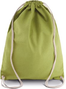 Sac à dos en coton avec cordelettes