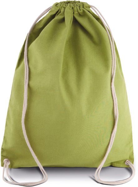 Sac à dos en coton avec cordelettes