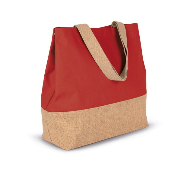 Sac shopping en toiles de coton et jute – Image 5