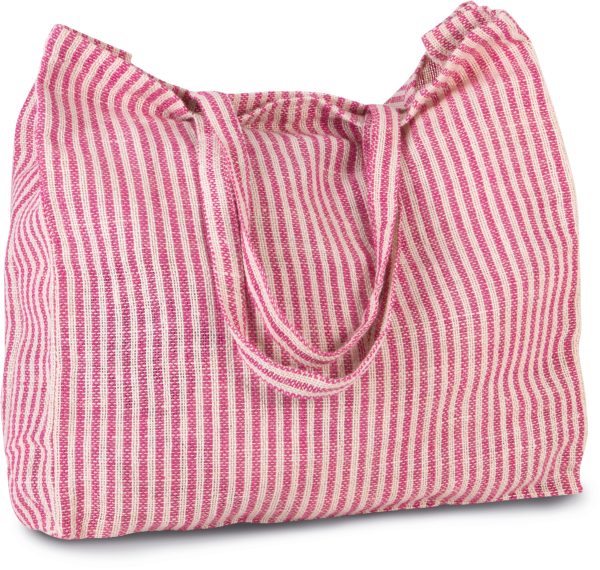 Sac shopping à rayures en juco – Image 2