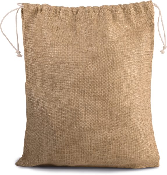 Sac en toile de jute avec cordelettes – Image 3