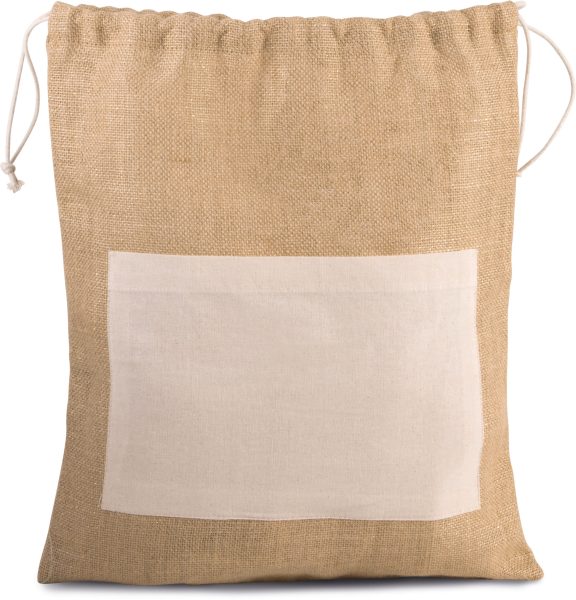 Sac en toile de jute avec cordelettes – Image 2