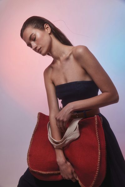 Sac en jute avec coutures contrastées – Image 3