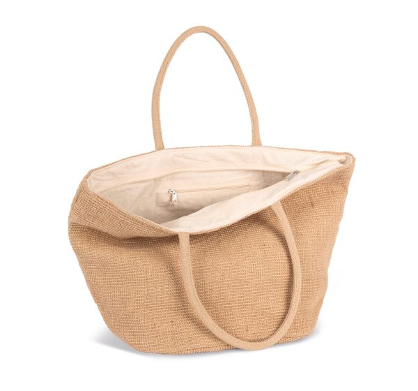 Sac shopping en fils de jute tressée, effet toile tricotée – Image 2
