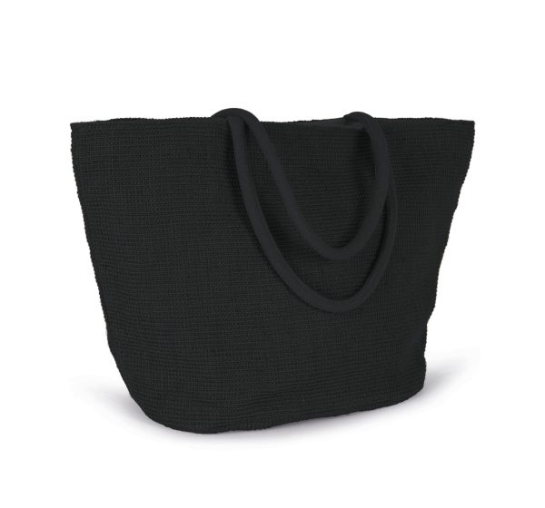 Sac shopping en fils de jute tressée, effet toile tricotée – Image 3