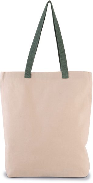 Sac shopping à soufflet avec poignées contrastées