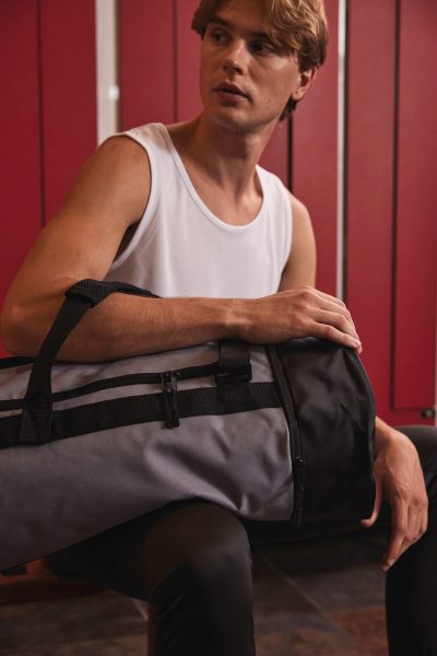 Sac de sport forme tube avec compartiment chaussures séparé – Image 4